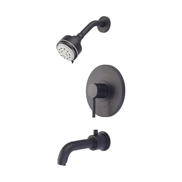 Single Handle Tub and Shower Trim Set, Wallmount, Matte Black, Pioneer Faucets, Mfr#: T-4MT110-MB